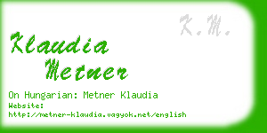 klaudia metner business card